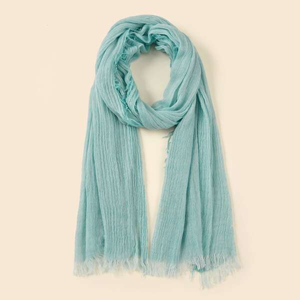 

Raw Hem Scarf, Mint green