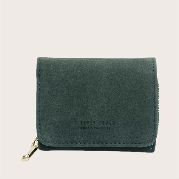 

Letter Graphic Short Purse, Green