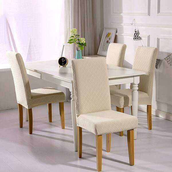 

Solid Color Stretchy Chair Cover, Beige