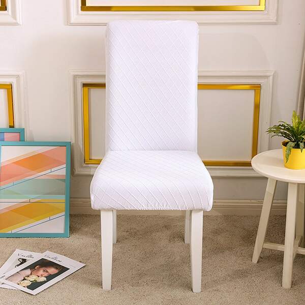 

Solid Color Stretchy Chair Cover, White