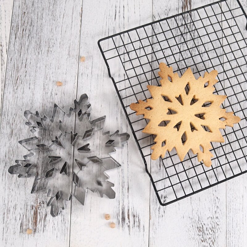 

Snowflake Shaped Biscuit Mold, Silver