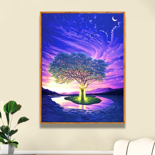 

Tree Pattern Diamond Painting Without Frame, Multicolor