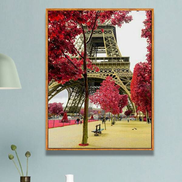 

Eiffel Tower Pattern Diamond Painting Without Frame, Multicolor