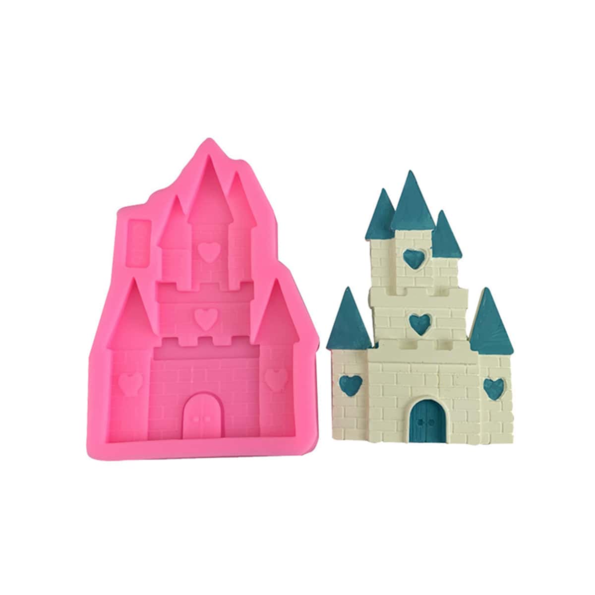 

1pc Castle Shaped Mold, Pink