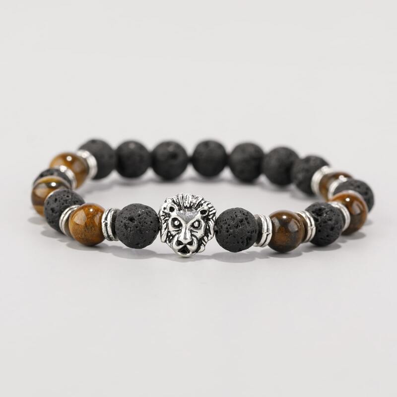 

Guys Animal Decor Beaded Bracelet, Multicolor