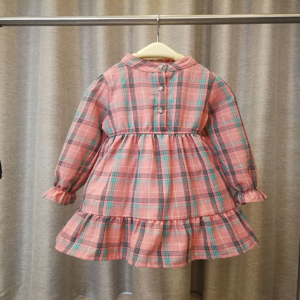 

Toddler Girls Button Front Ruffle Hem Plaid Dress, Multicolor