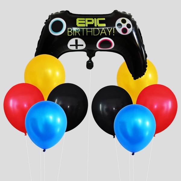 

11pcs Gamepad Balloon Set, Multicolor