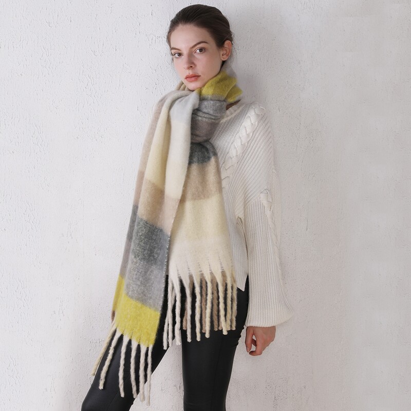 

Fringe Hem Colorblock Scarf, Multicolor