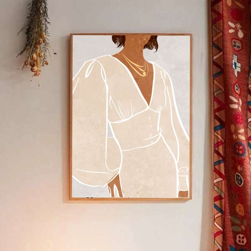 

Figure Graphic Wall Painting Without Frame, Multicolor