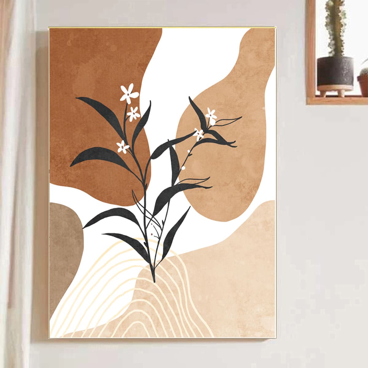 

Plant Print Wall Painting Without Frame, Multicolor