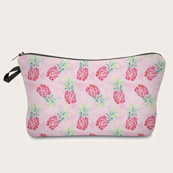 

Pineapple Print Makeup Bag, Multicolor