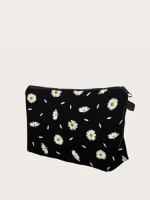 Bolsa de maquillaje con estampado de margarita - Multicolor - Ver 2