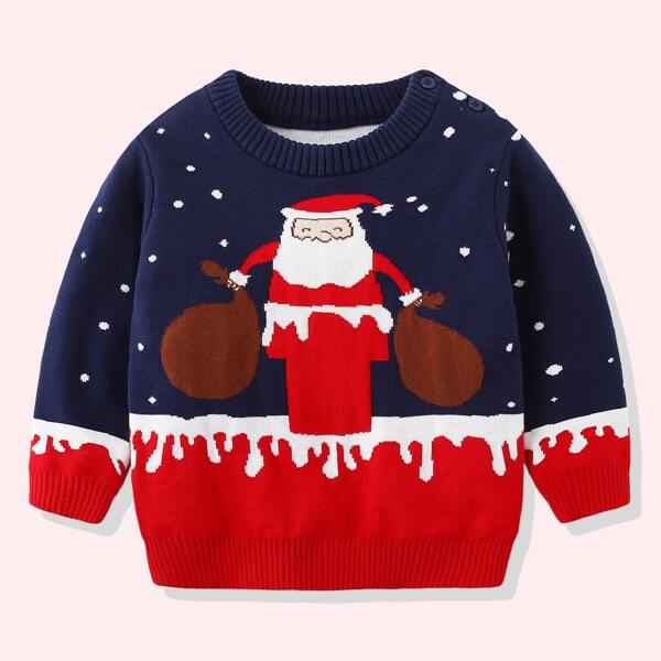 

Toddler Boys Christmas Pattern Sweater, Multicolor