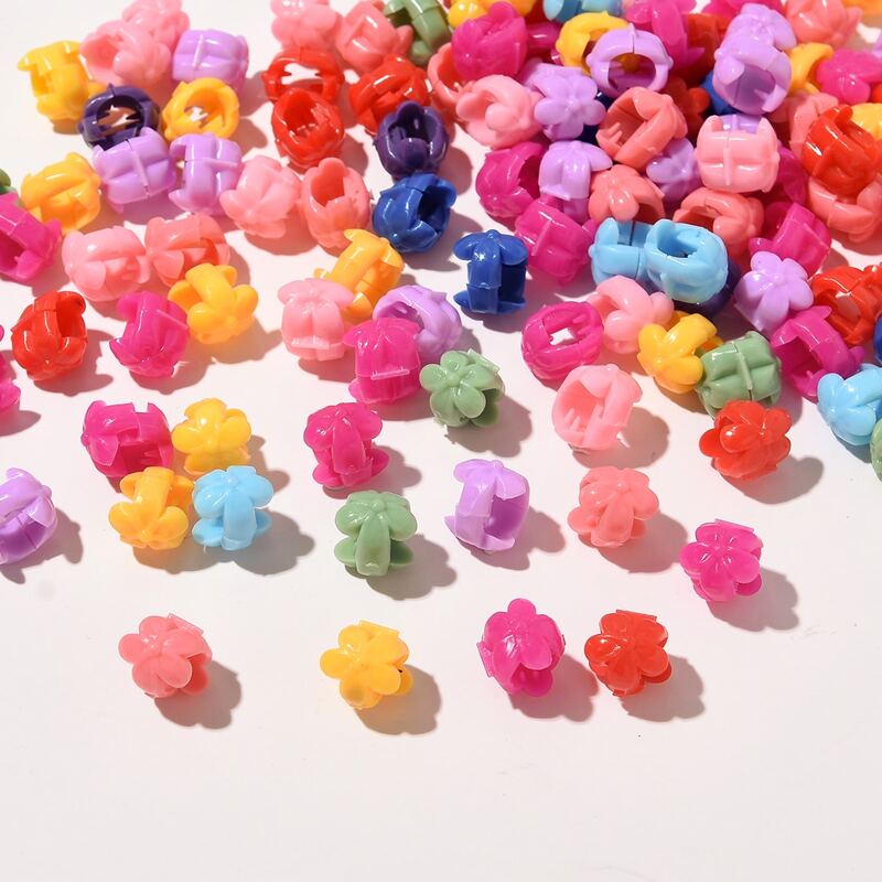 

50pcs Flower Design Hair Claw, Multicolor