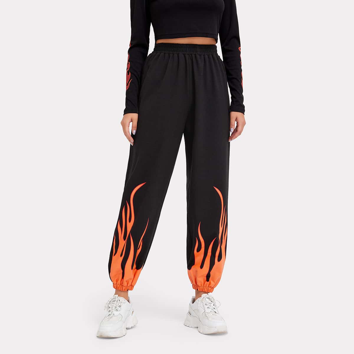 

Fire Graphic Sweatpants, Multicolor