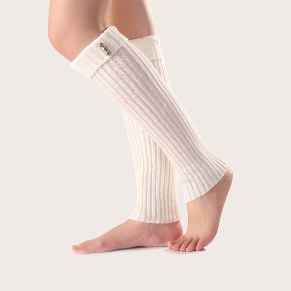 

Plain Ribbed Dance Socks, White
