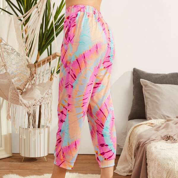 

LUUKSE Pocket Side Tie Dye Pants, Multicolor