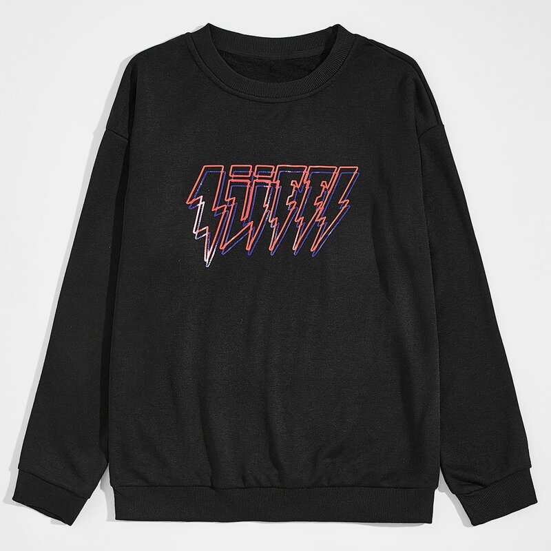 

Guys lightning Graphic Sweatshirt, Black