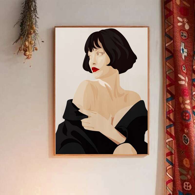 

Figure Graphic Wall Painting Without Frame, Multicolor