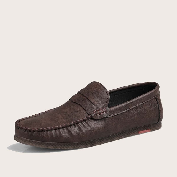 

Men Minimalist Loafers, Brown