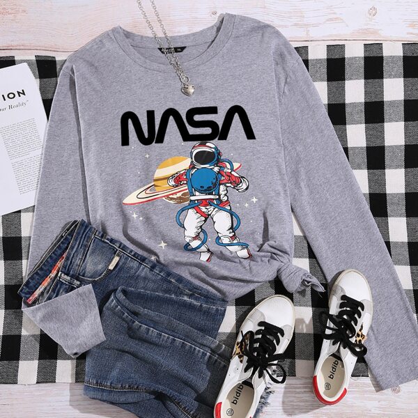 

Plus Figure And Letter Graphic Tee, Grey