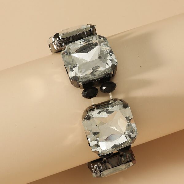 

Gemstone Decor Bracelet, White