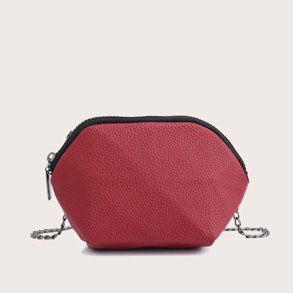 

Shell Shaped Chain Bag, Burgundy