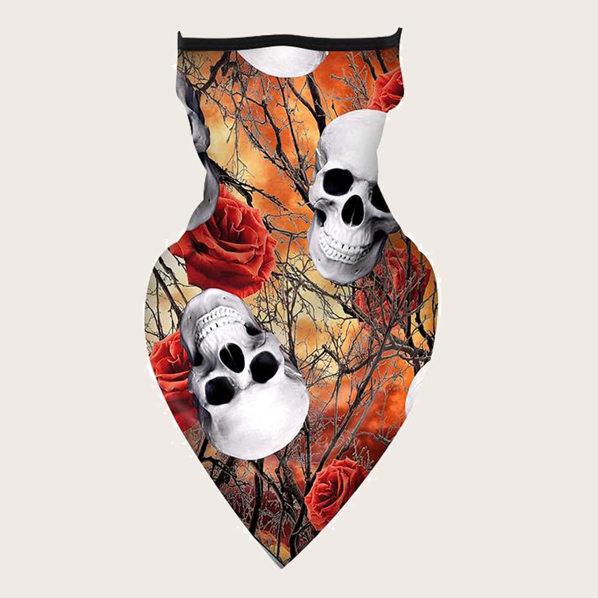 

Guys Skull Pattern Sun Protection For The Face, Multicolor