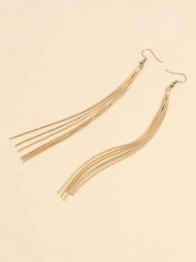 1入組金屬流蘇耳墜銅首飾類