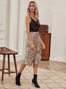 SHEIN Unity Solid Draped Crop Cami Top - Black - View 4