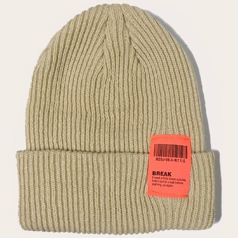 

Guys Letter Label Decor Beanie, Green