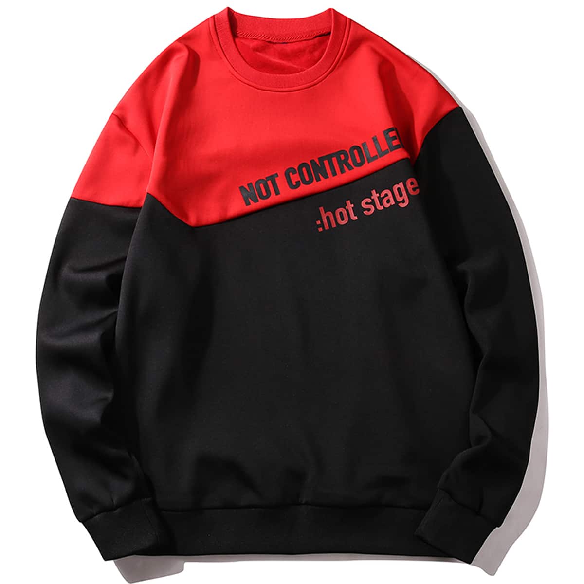 

Guys Letter Graphic Colorblock Sweatshirt, Multicolor