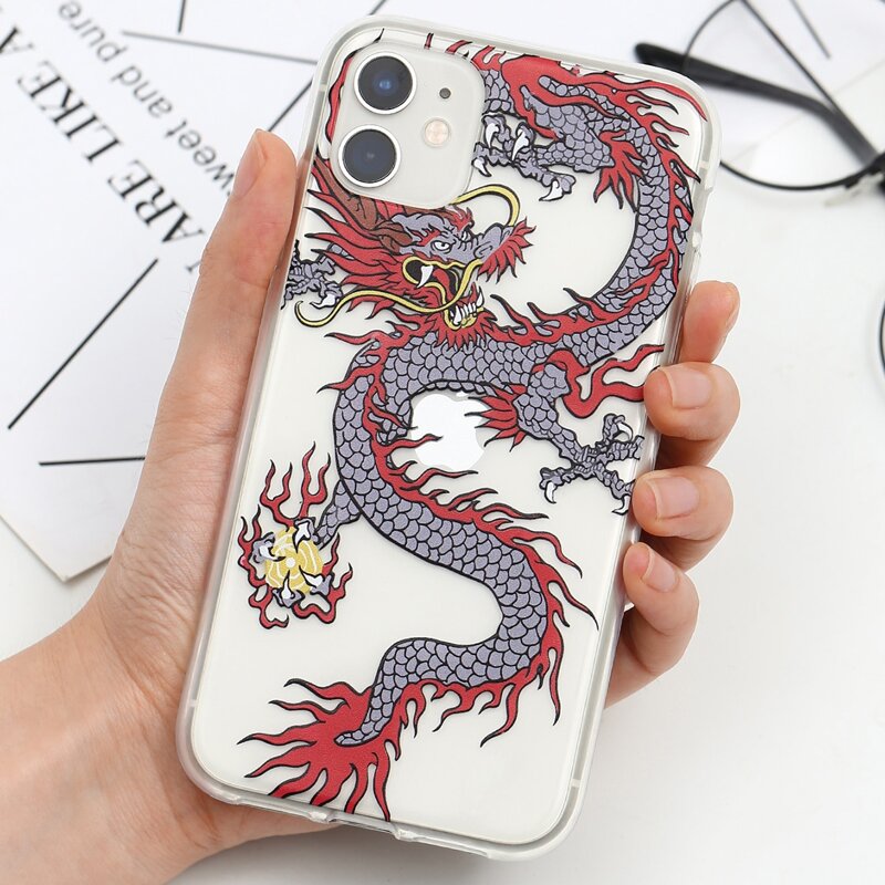 

Chinese Dragon Clear iPhone Case, Multicolor
