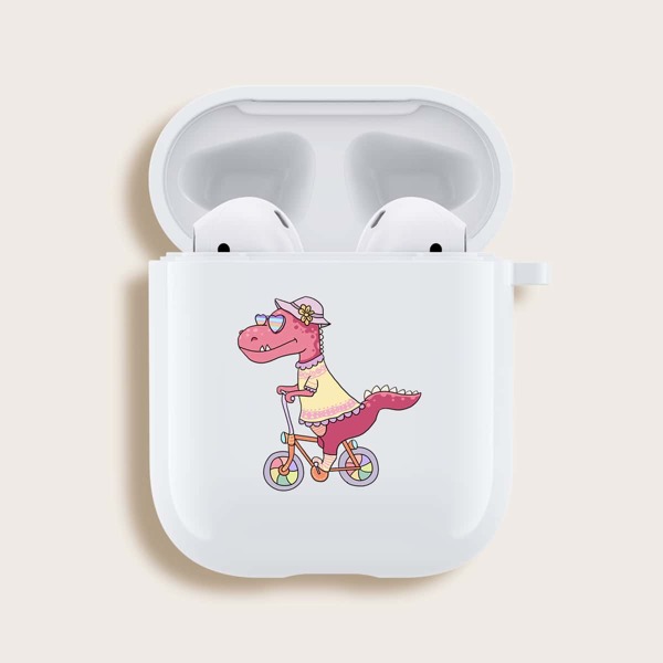 

Dinosaur Pattern Airpods Case, White