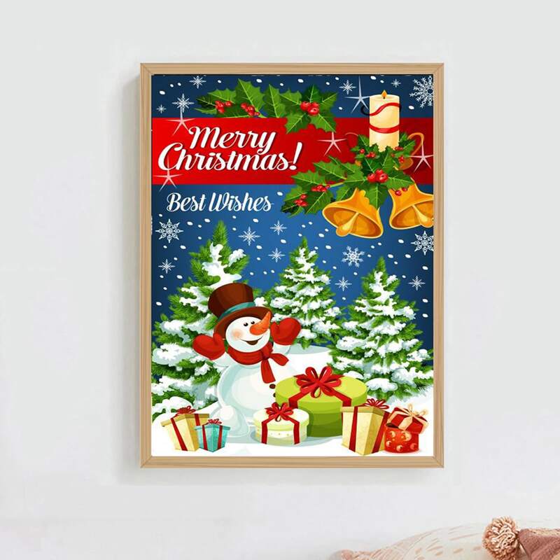 

Christmas Pattern DIY Diamond Painting Without Frame, Multicolor