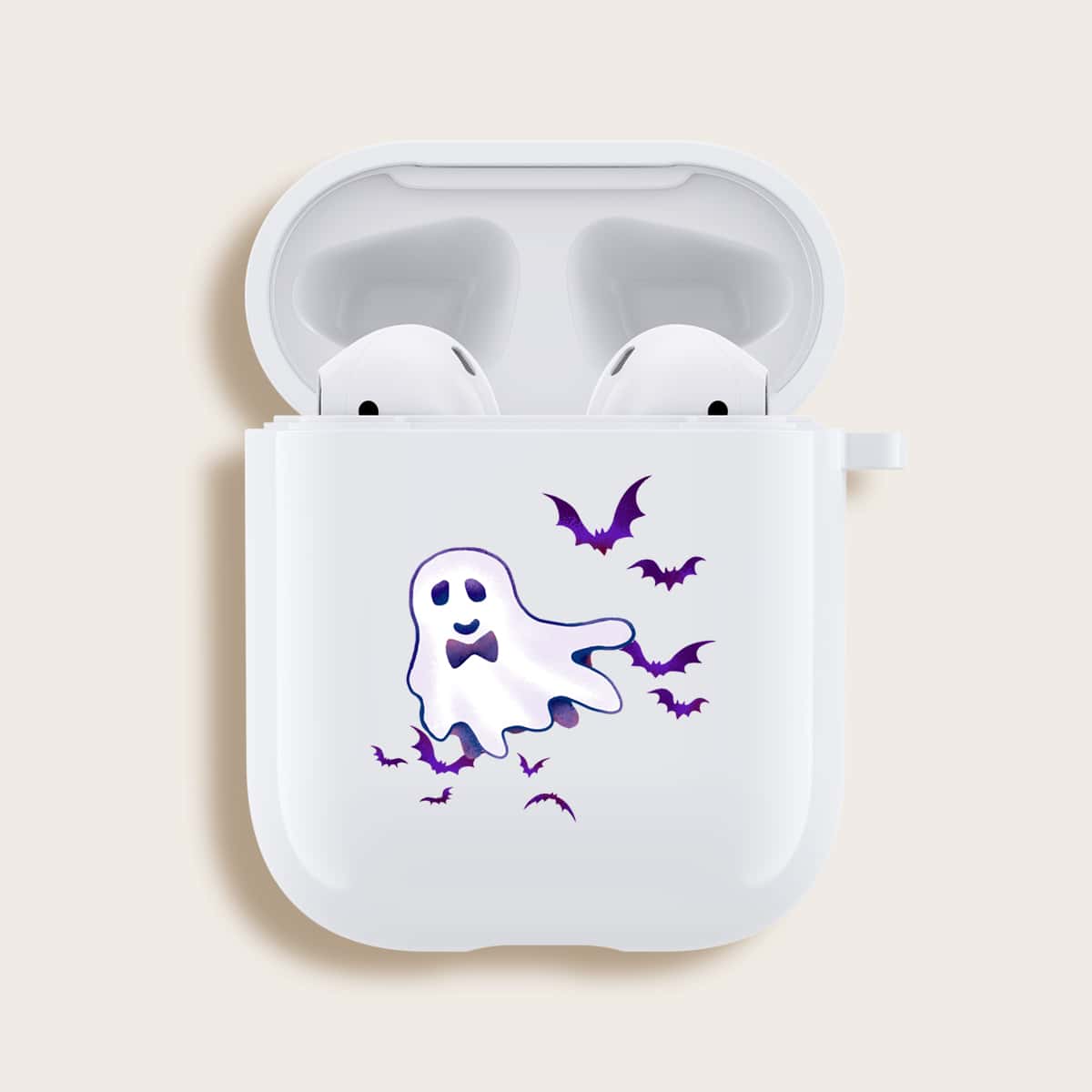 

Halloween Ghost Airpods Case, White