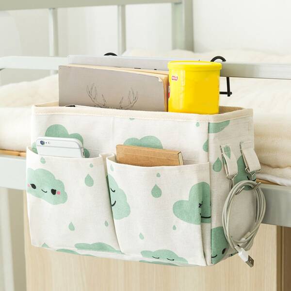 

1pc Bedside Hanging Storage Bag, Green