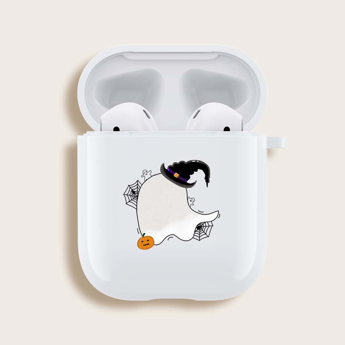 

Halloween Ghost Airpods Case, White
