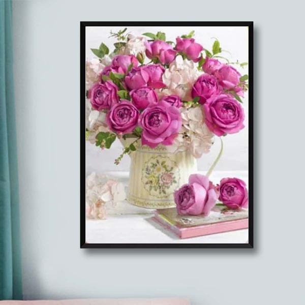 

Floral Pattern Diamond Painting Without Frame, Multicolor
