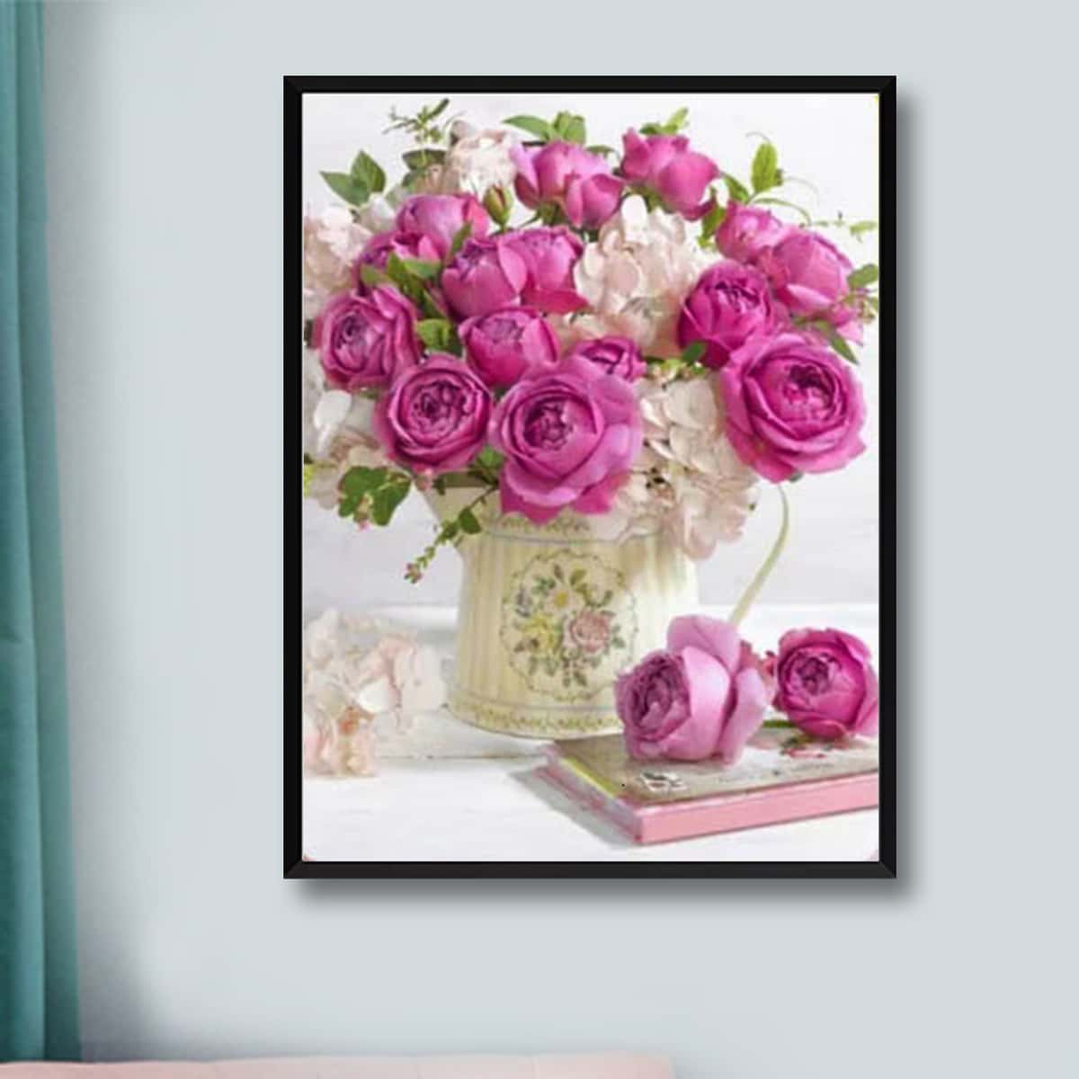 

Floral Pattern Diamond Painting Without Frame, Multicolor