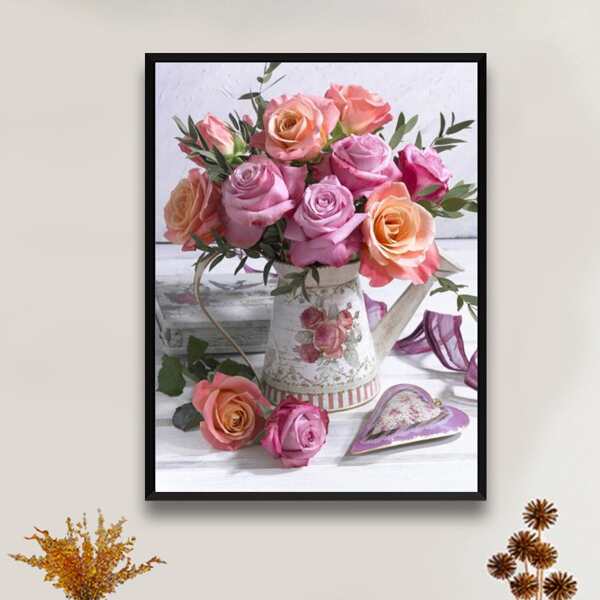 

Floral Pattern Diamond Painting Without Frame, Multicolor