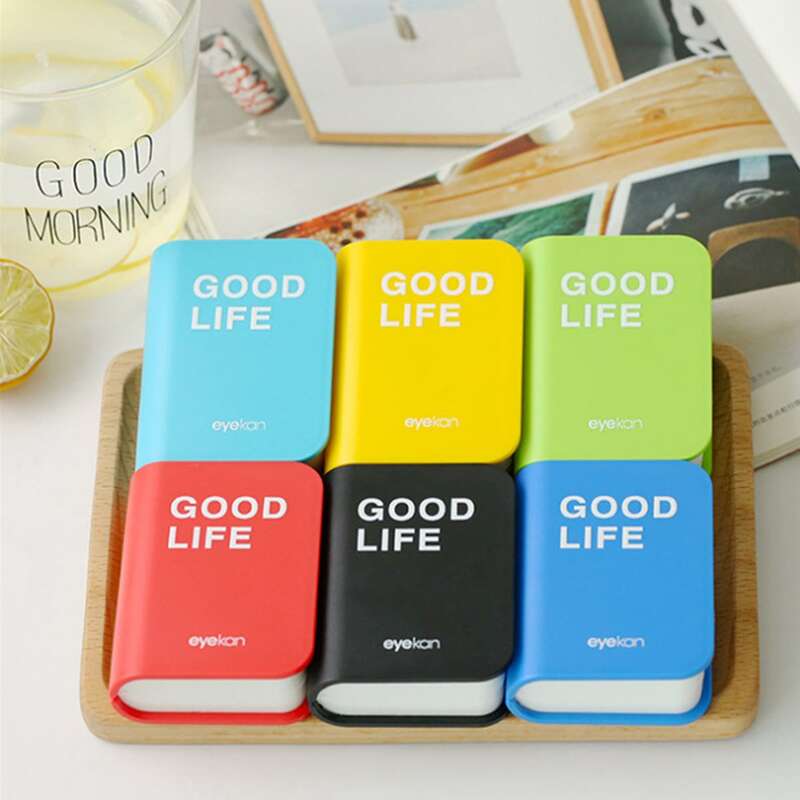 

1pc Book Shaped Random Color Contact Lens Case, Multicolor