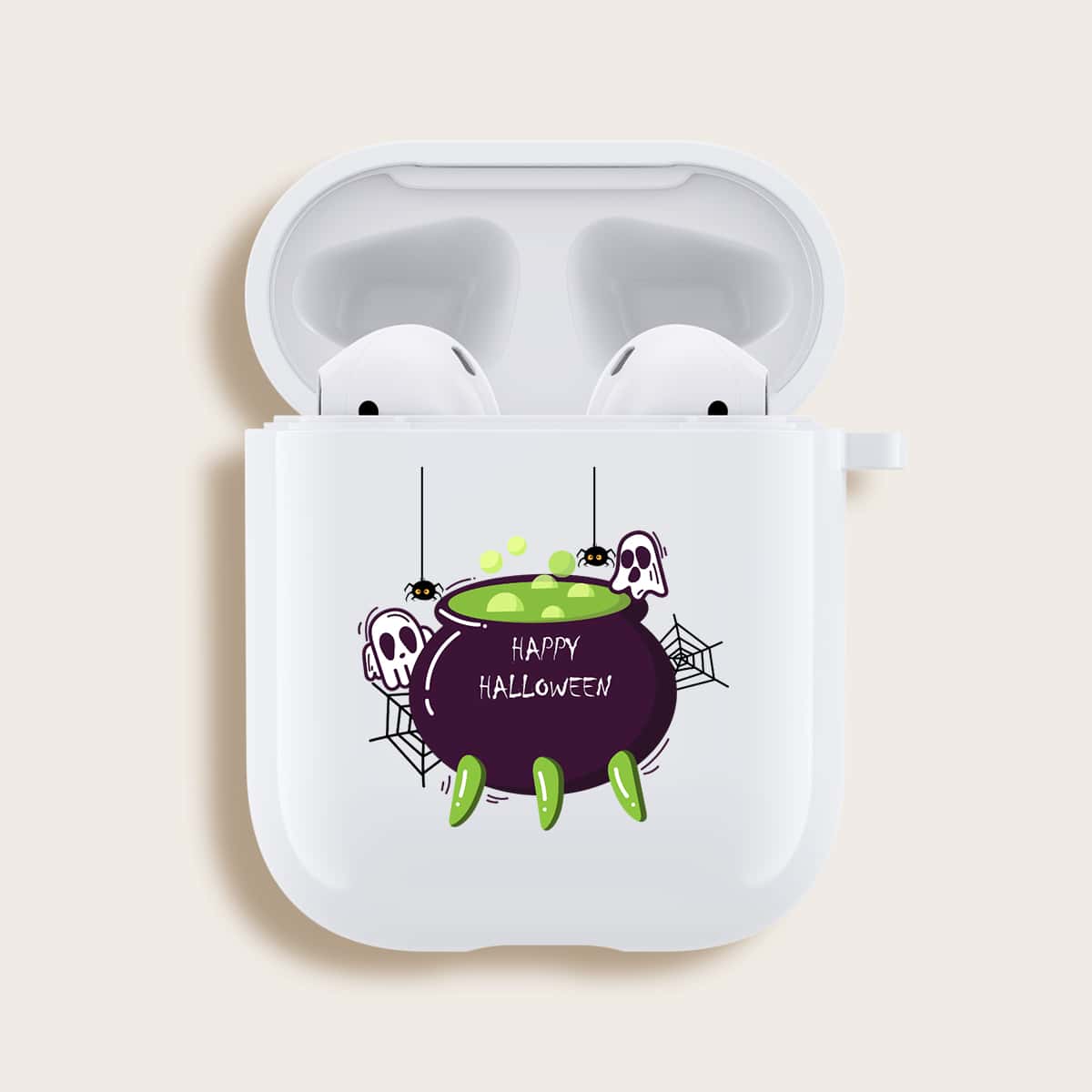 

Halloween Ghost Airpods Case, White