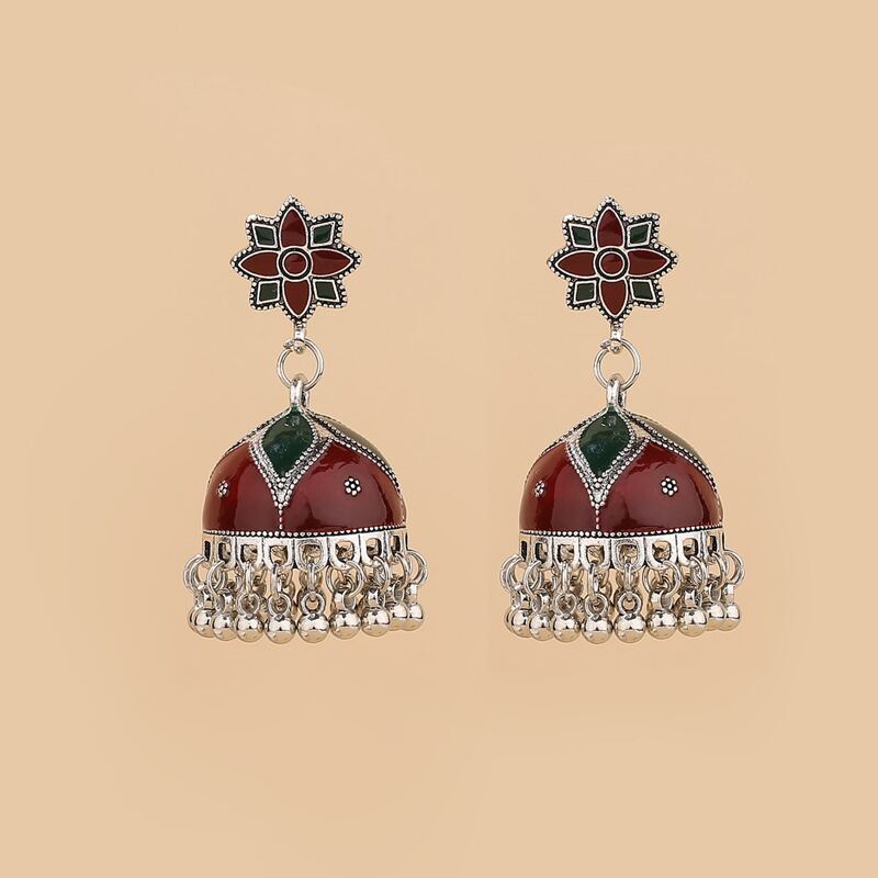 

Jhumka Bell Drop Earrings, Multicolor