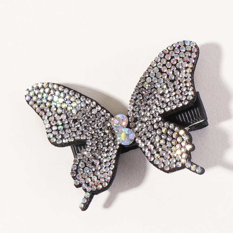

Rhinestone Butterfly Hair Clip, Silver