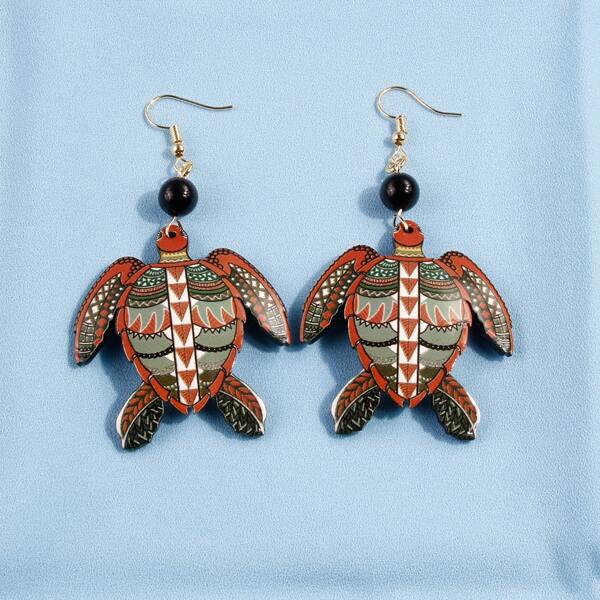 

Turtle Drop Earrings, Multicolor