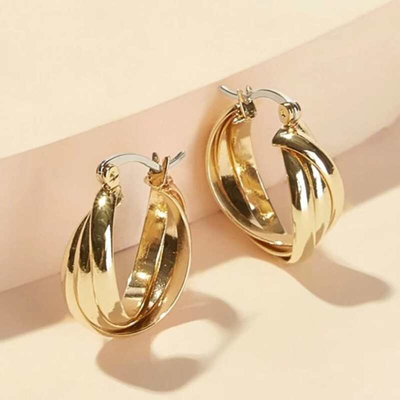 

Layered Circle Hoop Earrings, Gold