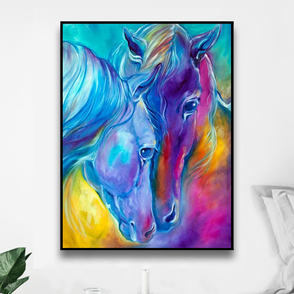 

Horse Print DIY Diamond Painting Without Frame, Multicolor
