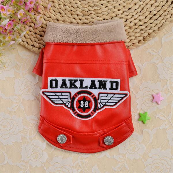 

Embroidered Dog Coat, Red