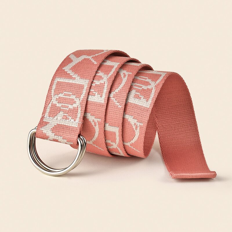

Letter Graphic Tape Belt, Pink